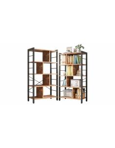 Stand metalic pentru biblioteca tip scara cu 4 rafturi din mdf marimea L