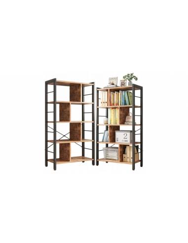 Stand metalic pentru biblioteca tip scara cu 4 rafturi din mdf marimea L
