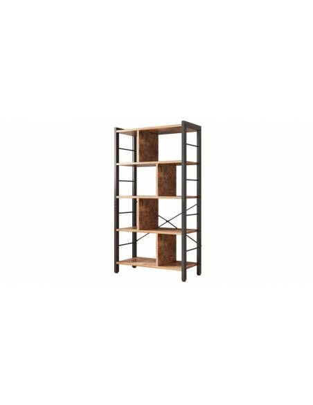 Stand metalic pentru biblioteca tip scara cu 4 rafturi din mdf marimea L