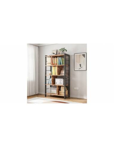 Stand metalic pentru biblioteca tip scara cu 4 rafturi din mdf marimea L