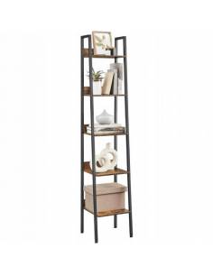 Stand metalic pentru biblioteca tip scara cu 4 rafturi din mdf marimea M