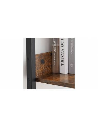 Stand metalic pentru biblioteca tip scara cu 4 rafturi din mdf marimea M