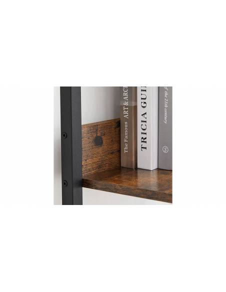 Stand metalic pentru biblioteca tip scara cu 4 rafturi din mdf marimea M