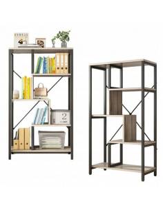 Stand metalic deschis pentru biblioteca cu 8 rafturi din mdf marimea L